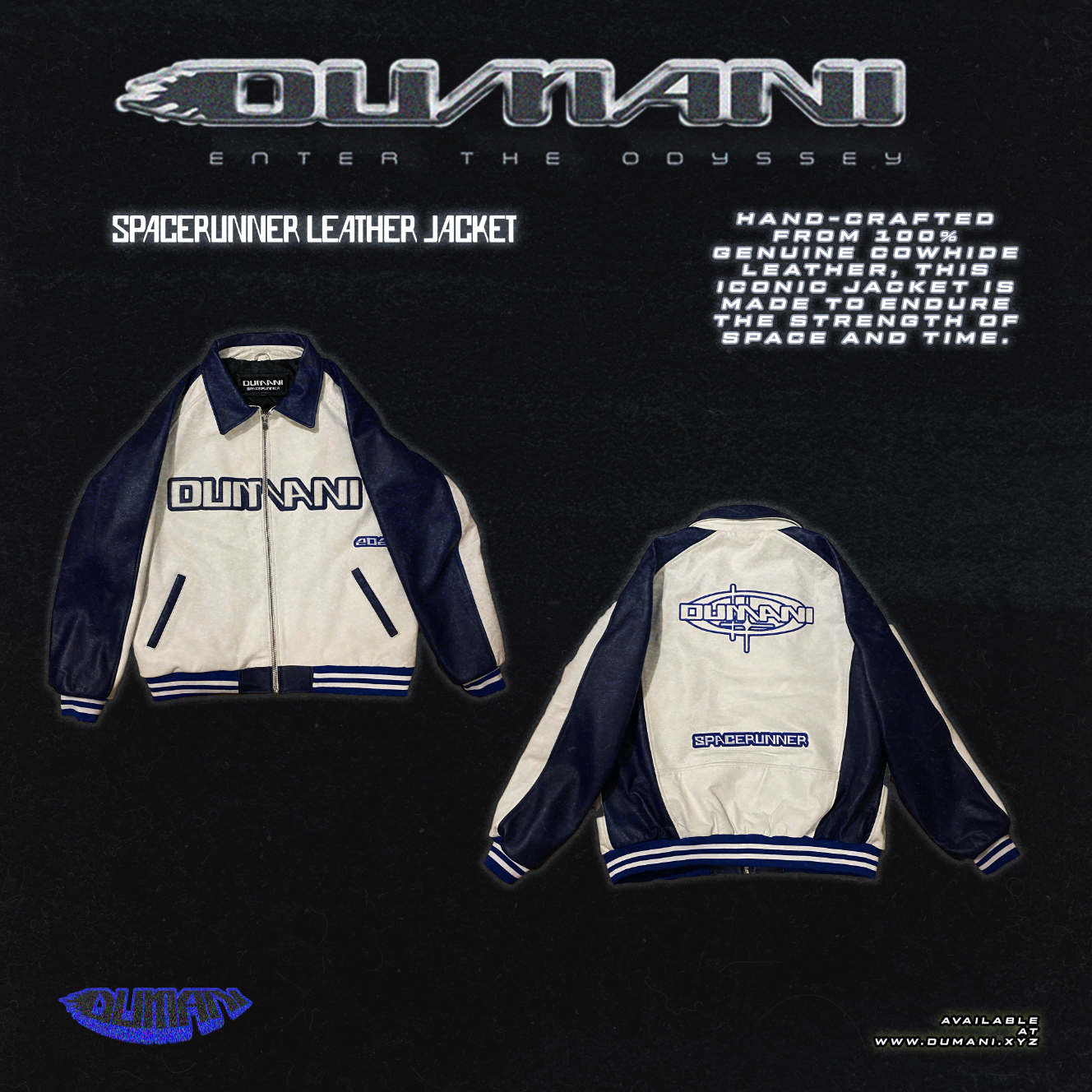 SPACERUNNER LEATHER JACKET (OG) - TUAREG BLUE