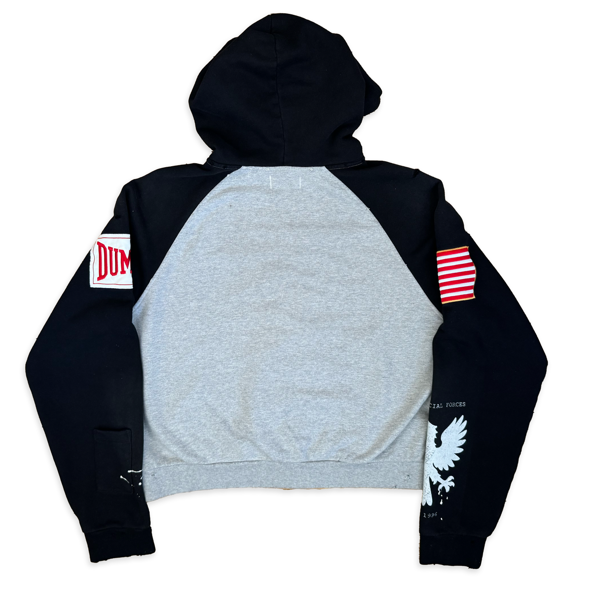 "AIRLINES" ZIP HOODIE - Grey