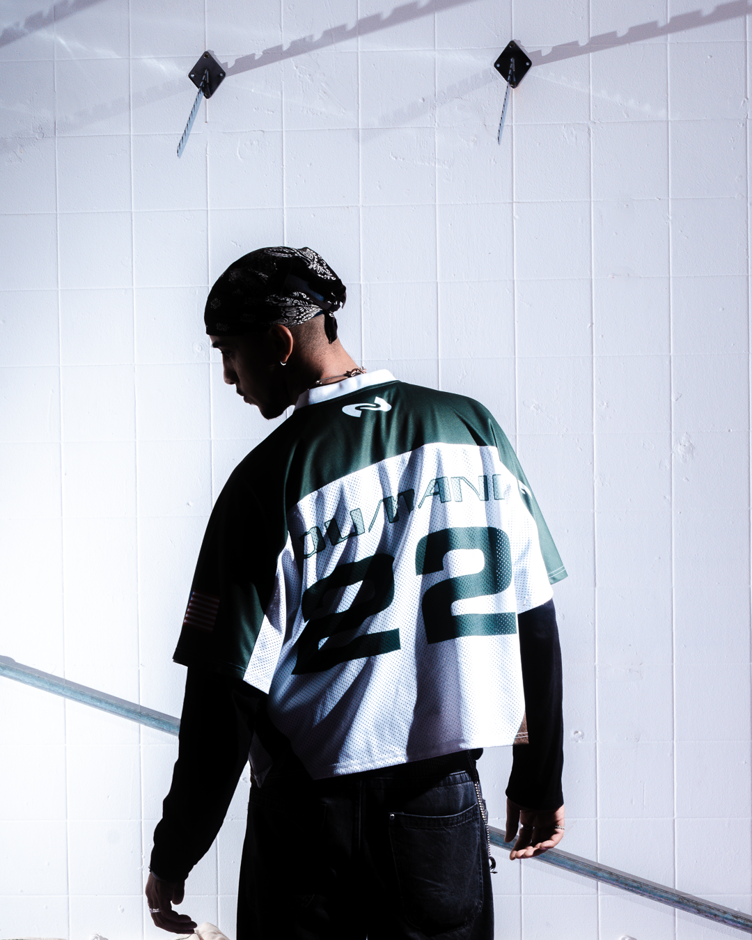 "SPACERUNNER U.S.A." Football Jersey -    FOREST GREEN