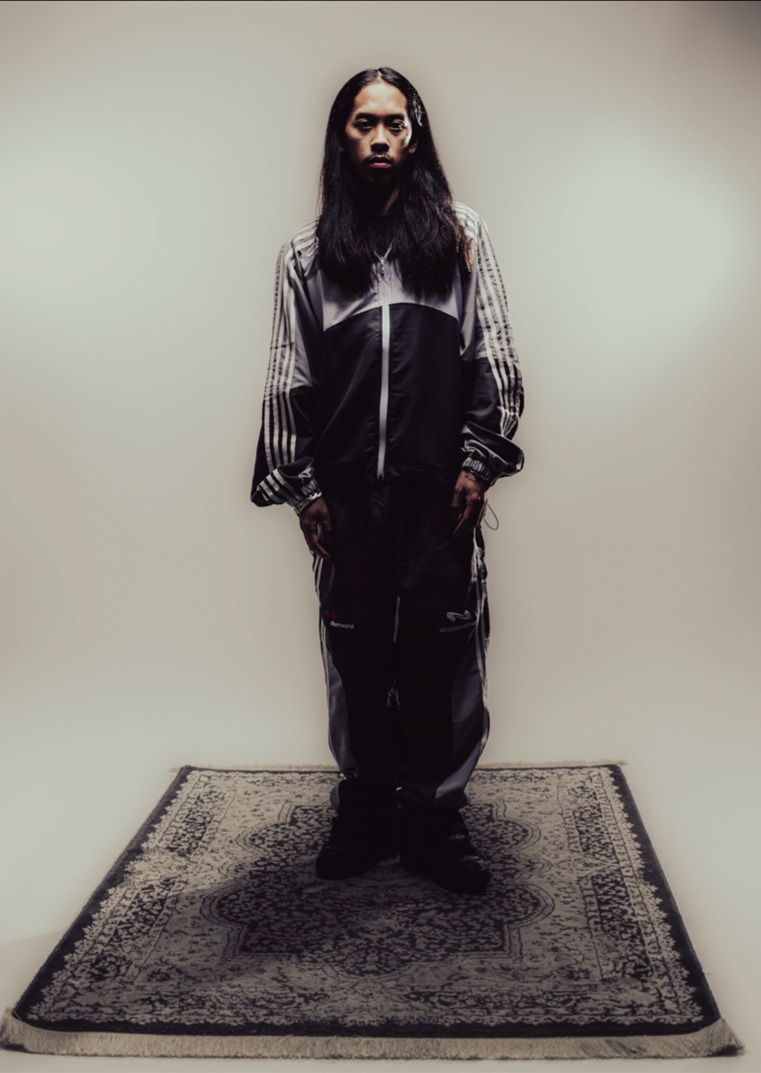 "MOON TRACKSUIT JACKET" - Grey/White