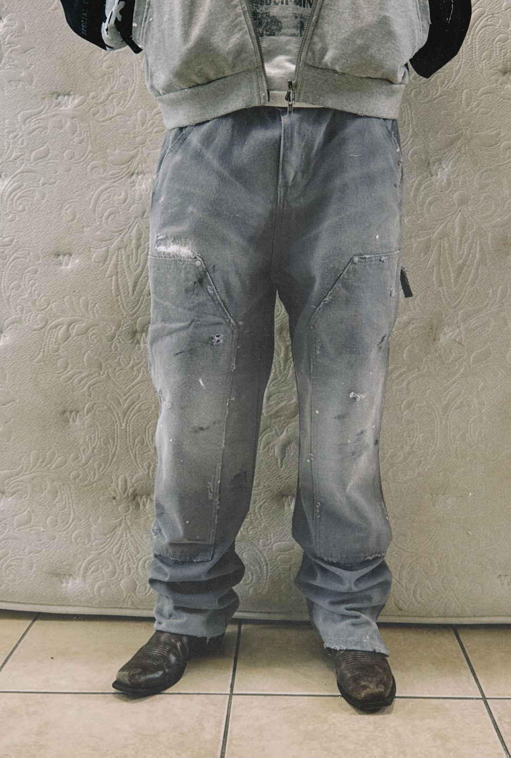 "PITTORE" ATELIER REWORK DOUBLE KNEE PANTS - Straight Leg