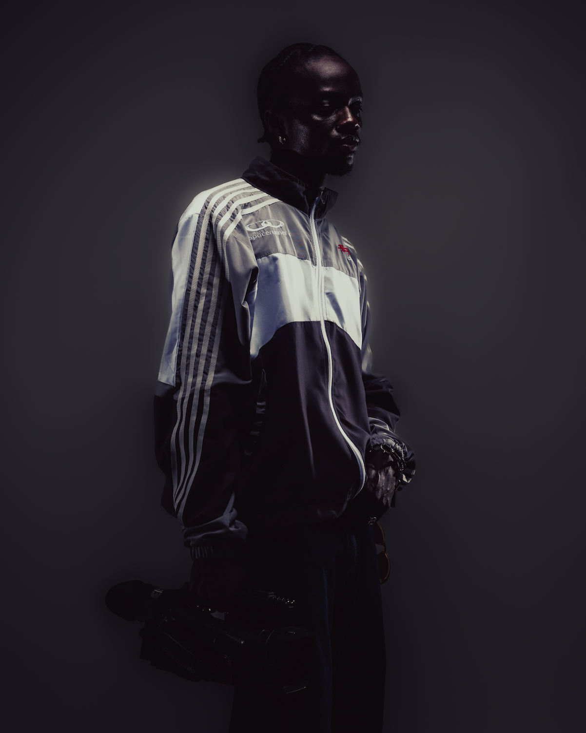 "MOON TRACKSUIT JACKET" - Grey/White