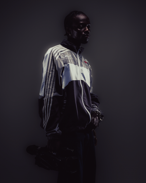 "MOON TRACKSUIT JACKET" - Grey/White