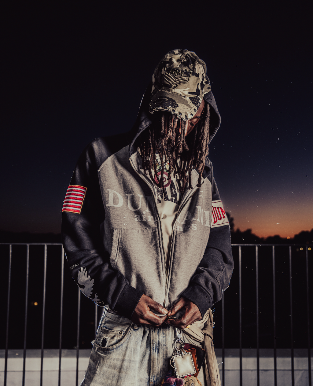 REWORK BASEBALL CAP - Army Studded Visor