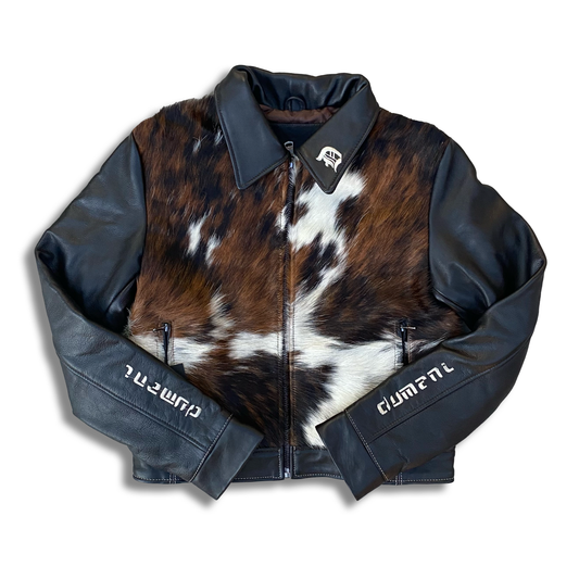COWHIDE CRUSH LEATHER JACKET
