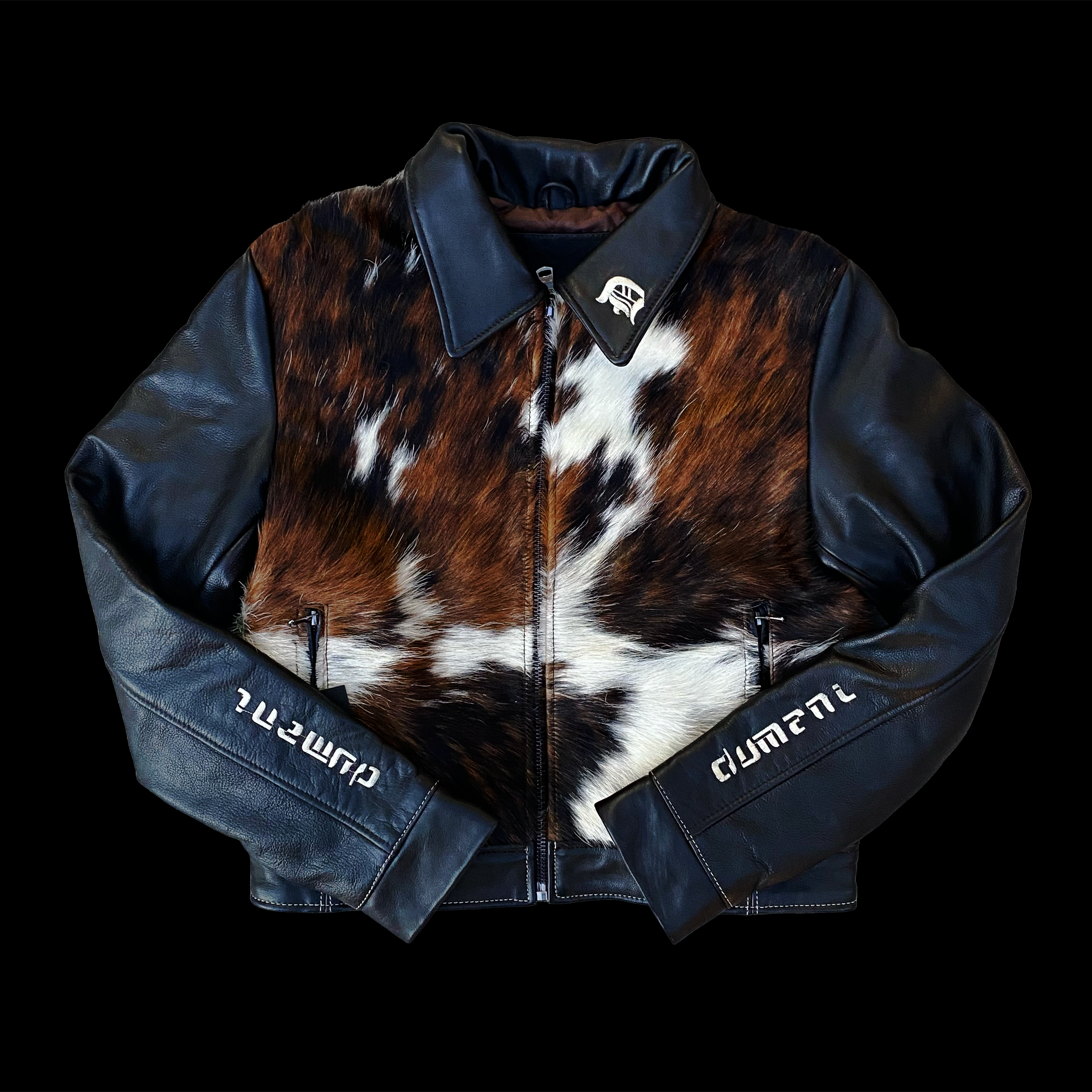 COWHIDE CRUSH LEATHER JACKET
