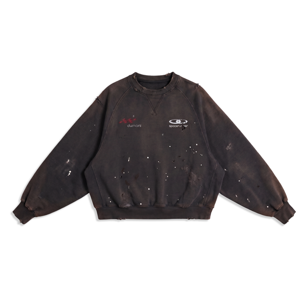 DISTRESSED ATELIER CREWNECK - Black