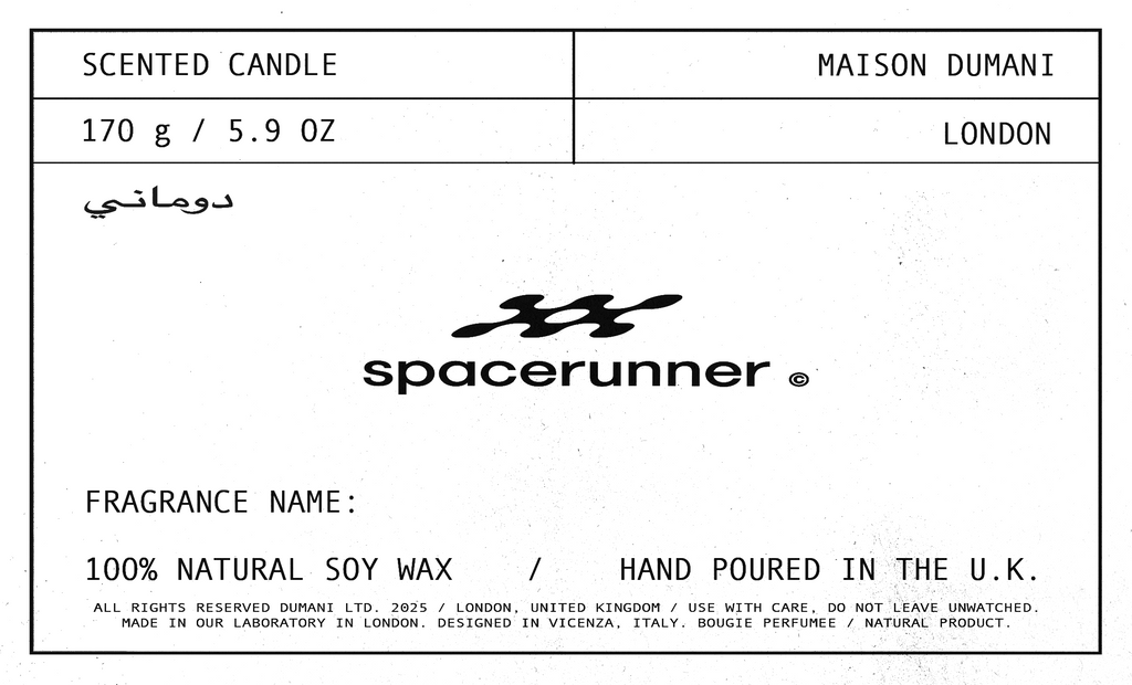 No.11 OUD SPACERUNNER  - SOY WAX SCENTED CANDLE (170g)
