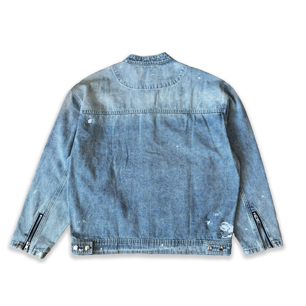 BIKER JAPANESE DENIM REWORK JACKET
