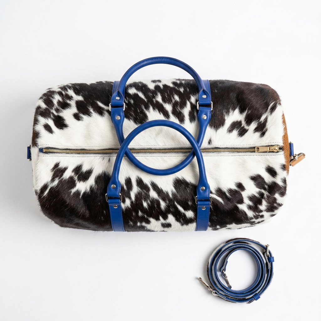 "TUAREG" - Cowhide Bandoulière Duffle Bag 50